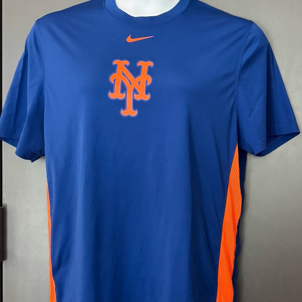 Nike NY Mets Blue and Orange Short Sleeve Tee